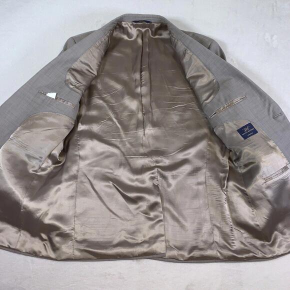 Brooks Brothers 346 Blazer Mens Sport Coat‎ Size 44RG Gray Business Stretch Wool - Picture 12 of 15